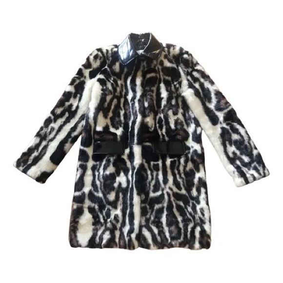 Carven Animal Print Faux Fur Coat - Picture 9 of 16
